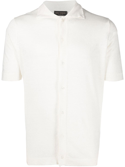 Dell'oglio Short-sleeve Linen Shirt In White