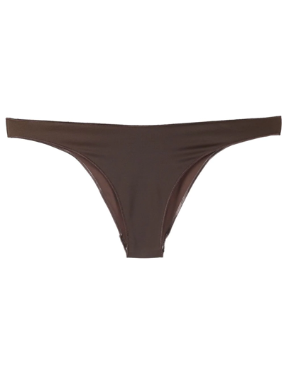 Oseree Tonal-stitching Briefs In Brown