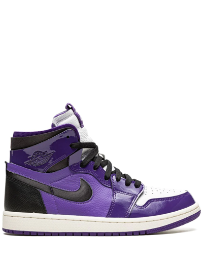 Jordan Air  1 Zoom Air Comfort Women's Shoes In Court Purple,psychic Purple,white,black