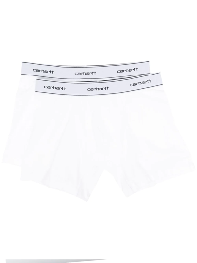 Carhartt Logo-waistband Boxers Set Of 2 In White