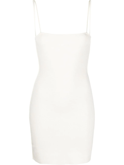Fendi Embellished Cutout Stretch-knit Mini Dress In White