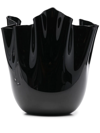 Venini Vaso-fazz Glass Vase In Black