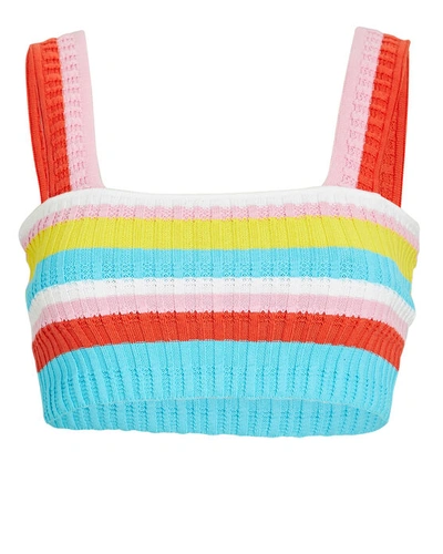 Solid & Striped The Emily Ribbed Cropped Top In Multi
