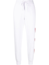 LOVE MOSCHINO HEART LOGO-PATCH CUT-OUT TRACK PANTS