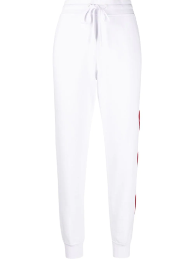 Love Moschino Heart Logo-patch Cut-out Track Pants In White