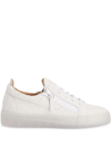 Giuseppe Zanotti Gail Snakeskin-textured Sneakers In White