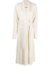 Jil Sander Long Cashmere Cardigan In Nude
