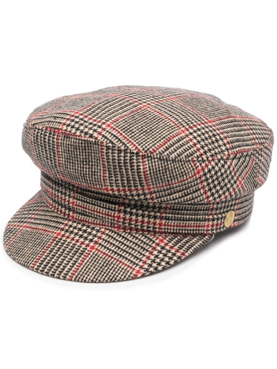 Manokhi Kids' Tweed Baker Boy Cap In Nude