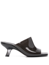 Vic Matie Shiny Slip-on 70mm Shoes In Schwarz