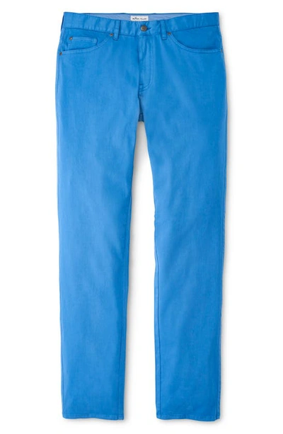 Peter Millar Ultimate Stretch Sateen Five-pocket Pants In Blue River