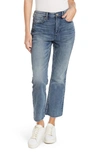 Nydj Slim Boot Ankle Fray Jeans In Monet Blue