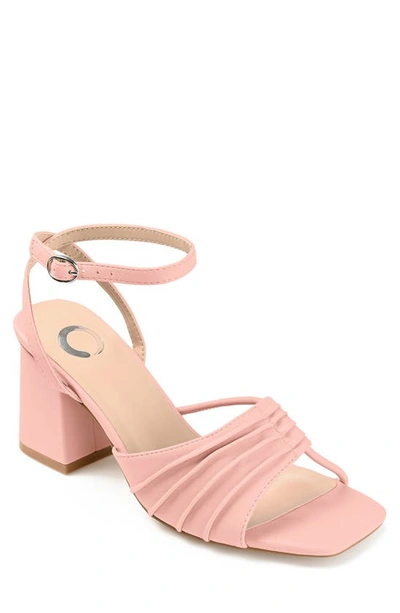 Journee Collection Shillo Pleated Sandal In Rose
