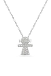 Best Silver Sterling Silver Crystal Girl Necklace