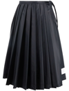 THOM BROWNE PLEATED MIDI SKIRT