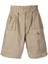Maison Margiela High-rise Cargo Shorts In Brown