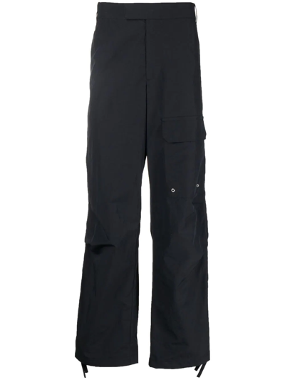 Helmut Lang Patch-pocket Loose Fit Trousers In Black