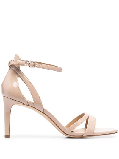 Michael Michael Kors 85mm Patent Leather Sandals In Rosa