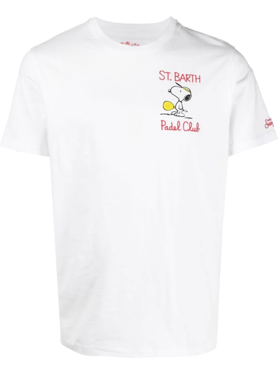 Mc2 Saint Barth X Peanuts™ Snoopy Padel Club T-shirt In White