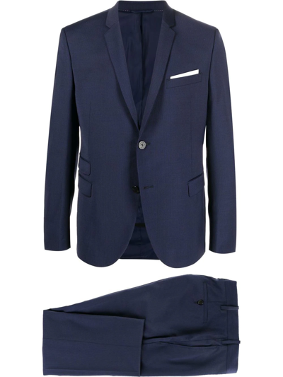 Neil Barrett Blue Single Breasted Two-piece Suit