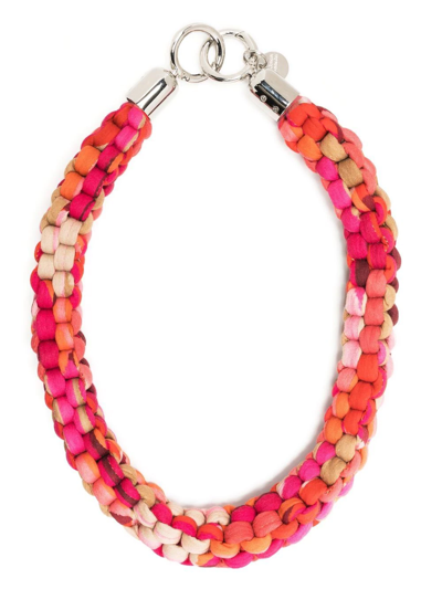 Gianluca Capannolo Chunky Interwoven Necklace In Rosa