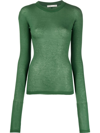Bite Studios Knitted Long Sleeve Top In Grün