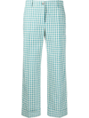 ALBERTO BIANI GINGHAM-CHECK CROPPED TROUSERS