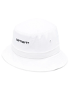 Carhartt Logo-embroidered Cotton Bucket Hat In White