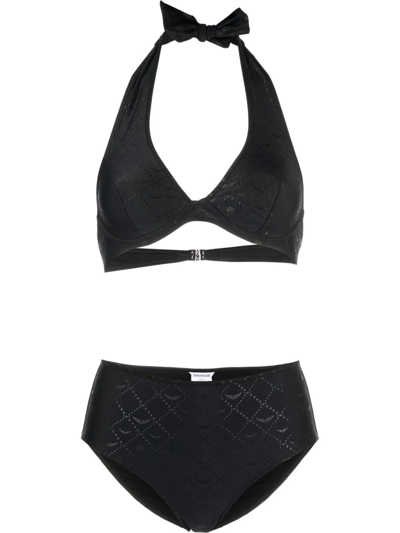 Zadig & Voltaire Halterneck High-cut Bikini In Schwarz