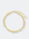 Sterling Forever Sterling Silver Radella Anklet In Gold