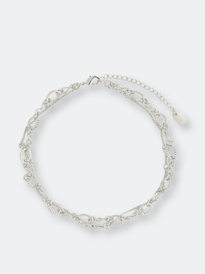 Sterling Forever Radella Anklet In Grey