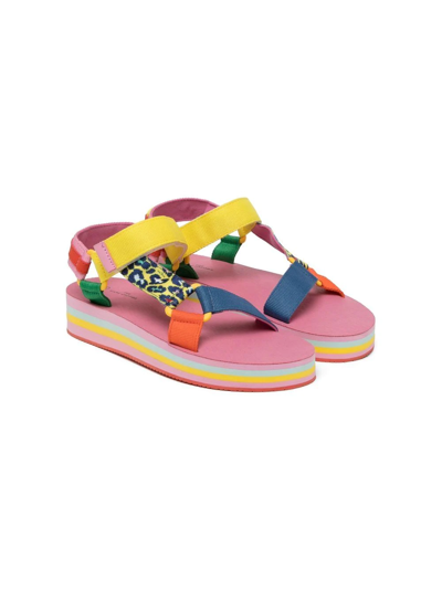 The Marc Jacobs Kids' Touch-strap Fastening Sandals In Pink