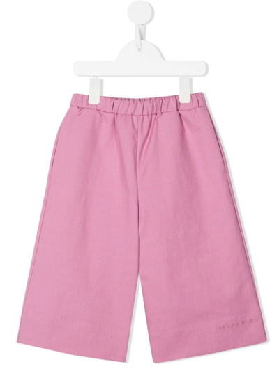 Rejina Pyo Kids' Leo Wide-leg Trousers In Pink