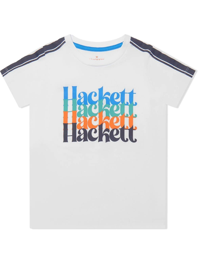 Hackett Teen Logo Print T-shirt In White