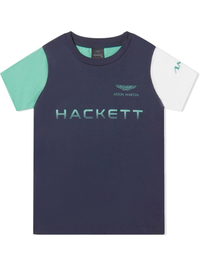 Hackett Teen Colour-block T-shirt In Blue