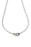 Samuel B. Sterling Silver & 18k Yellow Gold Handcuff Pendant Necklace In Silver And Gold