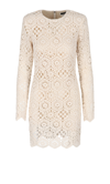 Rotate Birger Christensen Erna Long Sleeve Crochet Cotton Minidress