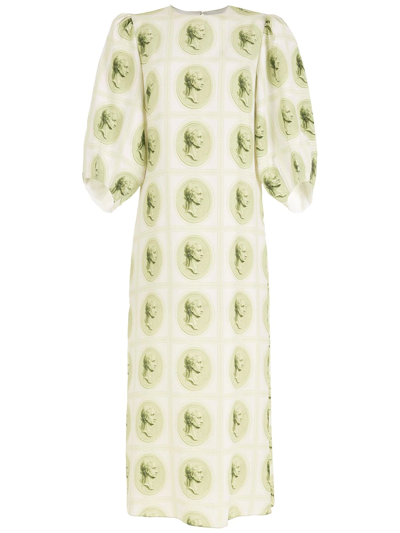 Adriana Degreas Printed Maxi Dress In Green