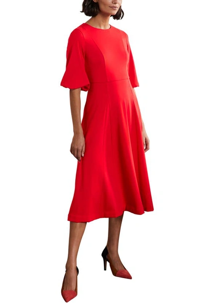 Boden Fit & Flare Midi Dress In Red