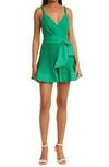 Milly Lily Pleated Fit & Flare Minidress In Leaf