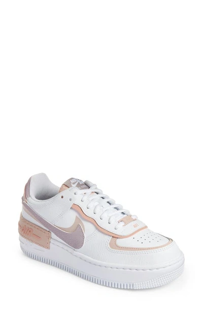 Nike Air Force 1 Shadow Women's Shoes In White,pink Oxford,rose Whisper,amethyst Ash