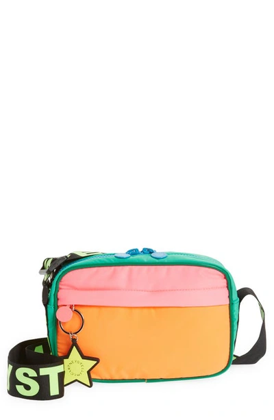 Stella Mccartney Kids' Logo Colorblocked Shoulder Bag In Orange