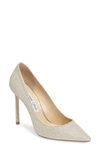 JIMMY CHOO ROMY 100 GLITTER PUMP,ROMY 100 GFA