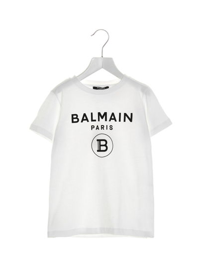 Balmain Kids' T-shirt In Black & White