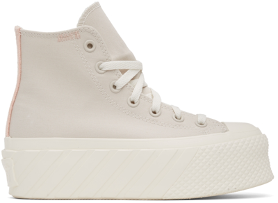 Converse Chuck Taylor All Star Lift 2x Ultra Platform Sneakers In Desert Sand/egret/pi