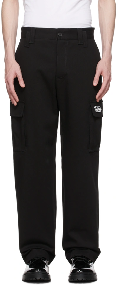 Versace Black 'la Greca' Cargo Pants In 1b000 Black