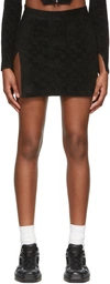 Ambush Black Cotton Mini Skirt In Black Black