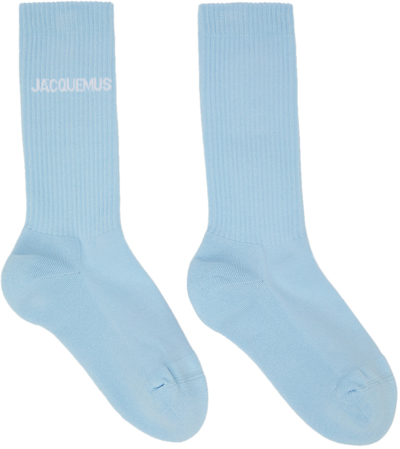 Jacquemus Ssense Exclusive Blue 'les Chaussettes ' Socks In Light Blue