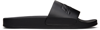 Vtmnts Black Rubber Pool Slides In Black / Black