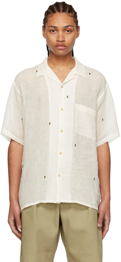 Kuro Off-white Paisley Shirt In Off White