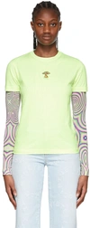 Stella Mccartney T-shirt In Yellow Cotton In 7212 Washed Neon Yel